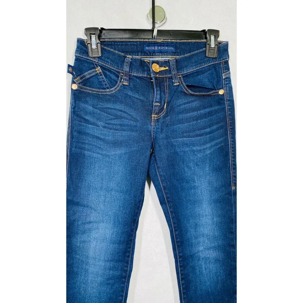 Rock and Republic Berlin Jeans Women Size 2S Dark Wash Denim